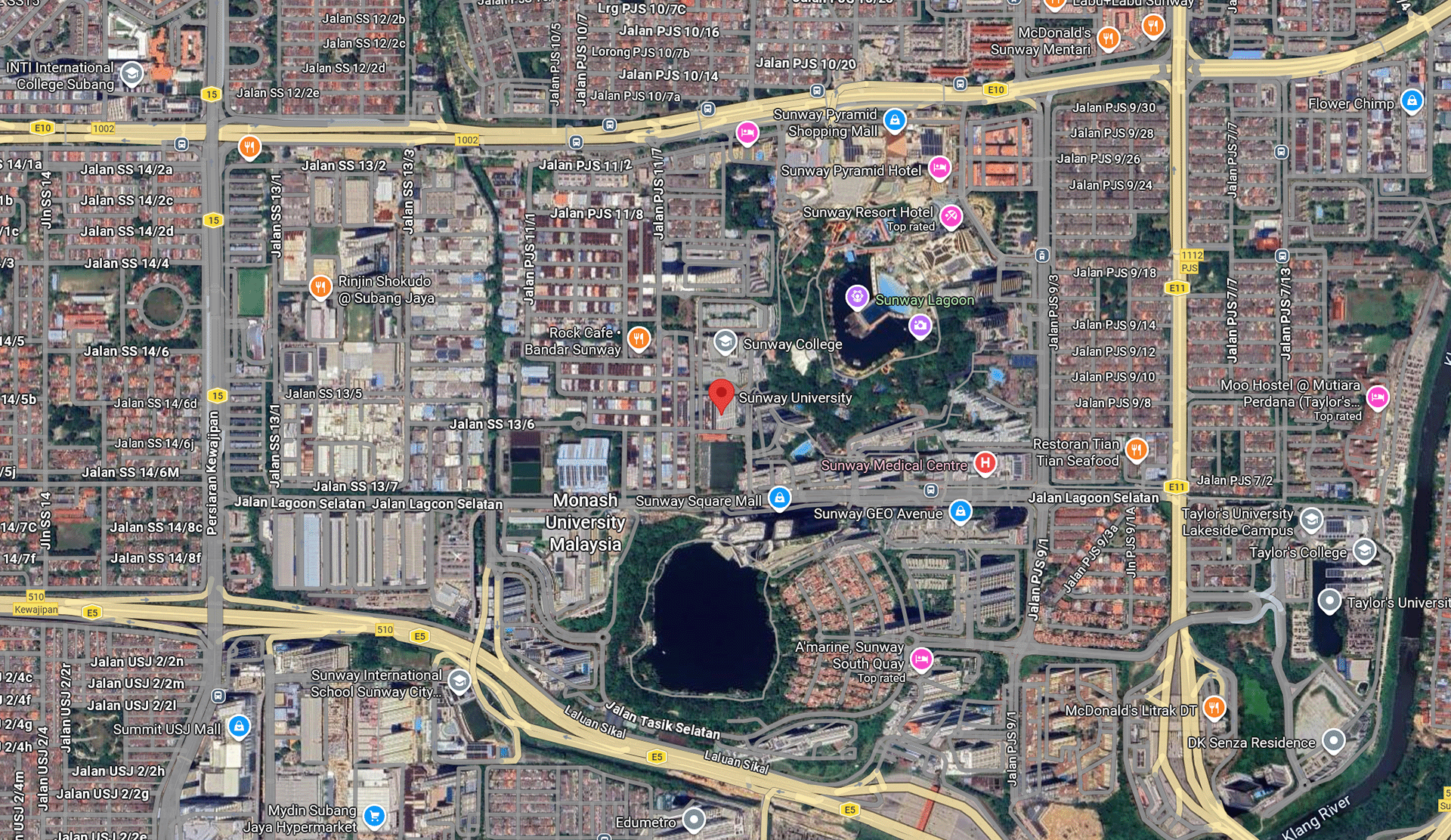 Sunway University Venue Map
